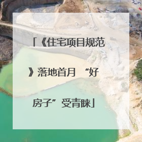 《住宅项目规范》落地首月 “好房子”受青睐