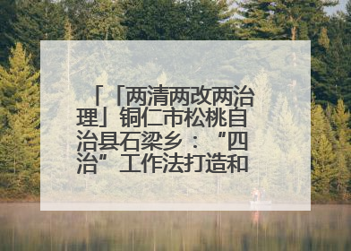 「两清两改两治理」铜仁市松桃自治县石梁乡：“四治”工作法打造和美新农村