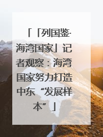 「列国鉴·海湾国家」记者观察：海湾国家努力打造中东“发展样本”