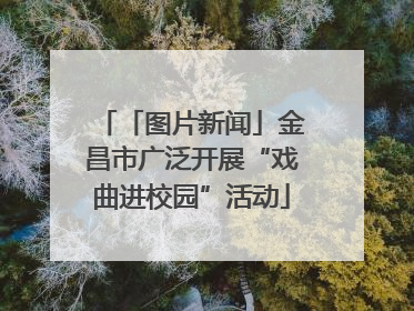 「图片新闻」金昌市广泛开展“戏曲进校园”活动