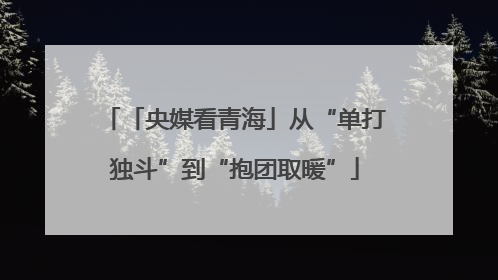 「央媒看青海」从“单打独斗”到“抱团取暖”