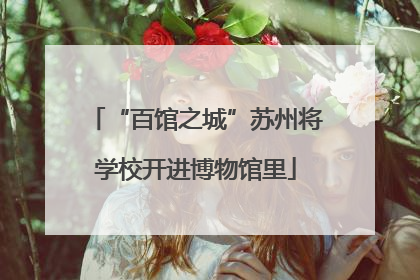 “百馆之城”苏州将学校开进博物馆里
