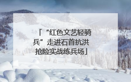 “红色文艺轻骑兵”走进石首抗洪抢险实战练兵场