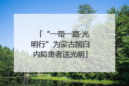 “一带一路·光明行”为蒙古国白内障患者送光明