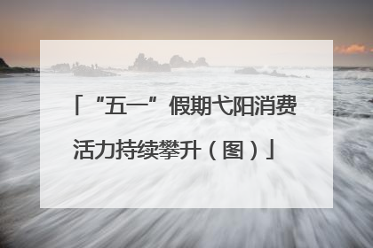“五一”假期弋阳消费活力持续攀升（图）
