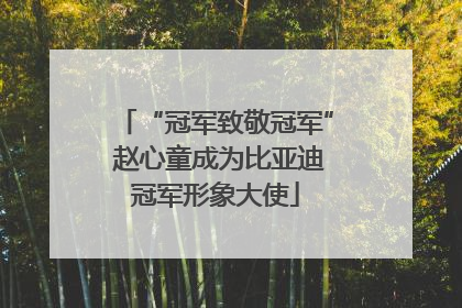 “冠军致敬冠军” 赵心童成为比亚迪冠军形象大使
