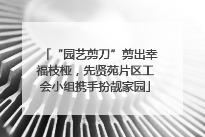 “园艺剪刀”剪出幸福枝桠，先贤苑片区工会小组携手扮靓家园