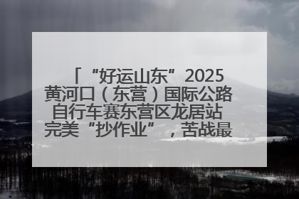 “好运山东”2025黄河口（东营）国际公路自行车赛东营区龙居站 完美“抄作业”，苦战最后时刻黄衫易主