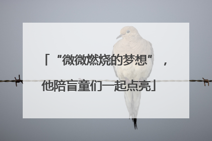 “微微燃烧的梦想”，他陪盲童们一起点亮