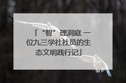 “智”理洞庭 一位九三学社社员的生态文明践行记