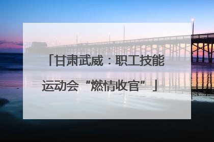 甘肃武威：职工技能运动会“燃情收官”