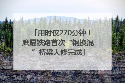 用时仅270分钟！鹰厦铁路首次“钢换混”桥梁大修完成