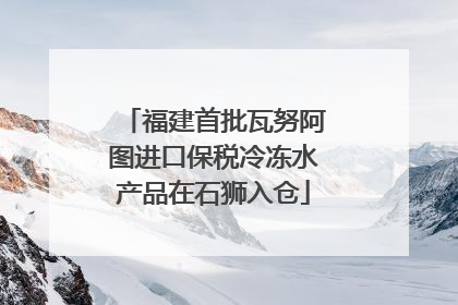 福建首批瓦努阿图进口保税冷冻水产品在石狮入仓