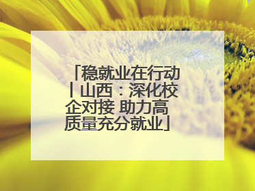 稳就业在行动丨山西：深化校企对接 助力高质量充分就业
