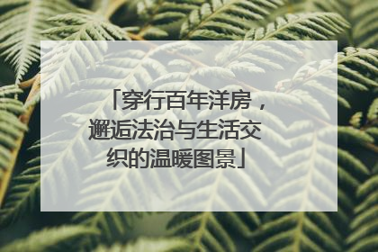 穿行百年洋房，邂逅法治与生活交织的温暖图景