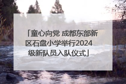 童心向党 成都东部新区石盘小学举行2024级新队员入队仪式