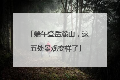 端午登岳麓山，这五处景观变样了