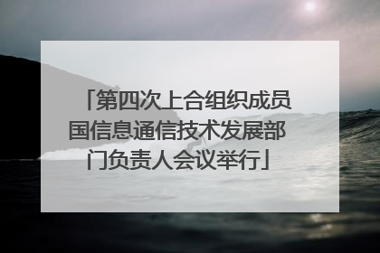 第四次上合组织成员国信息通信技术发展部门负责人会议举行