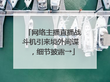网络主播直播战斗机引来境外间谍，细节披露→