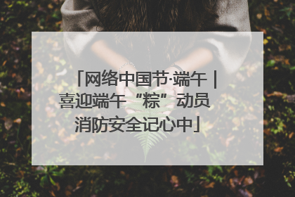 网络中国节·端午｜喜迎端午“粽”动员 消防安全记心中