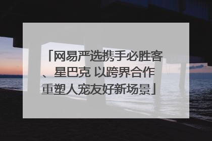 网易严选携手必胜客、星巴克 以跨界合作重塑人宠友好新场景