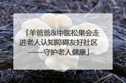 羊爸爸&中医松果会走进老人认知障碍友好社区——守护老人健康