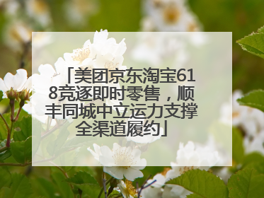 美团京东淘宝618竞逐即时零售，顺丰同城中立运力支撑全渠道履约