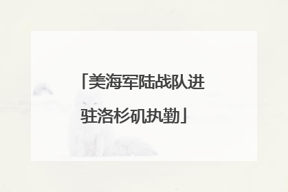 美海军陆战队进驻洛杉矶执勤