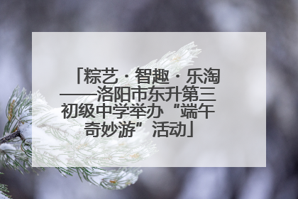 粽艺・智趣・乐淘——洛阳市东升第三初级中学举办“端午奇妙游”活动