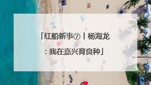 红船新事⑦丨杨海龙：我在嘉兴育良种