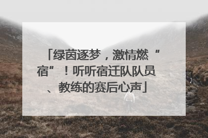 绿茵逐梦，激情燃“宿”！听听宿迁队队员、教练的赛后心声