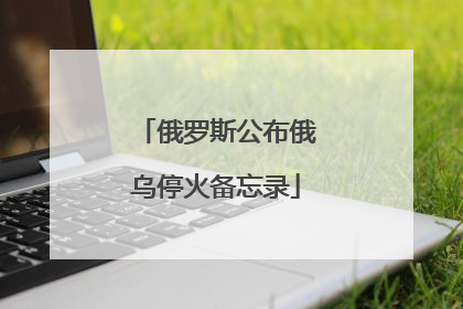 俄罗斯公布俄乌停火备忘录