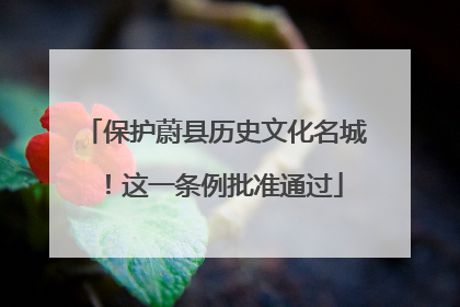 保护蔚县历史文化名城！这一条例批准通过