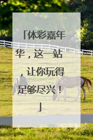 体彩嘉年华，这一站，让你玩得足够尽兴！