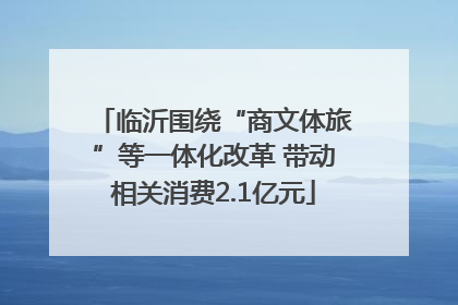 临沂围绕“商文体旅”等一体化改革 带动相关消费2.1亿元