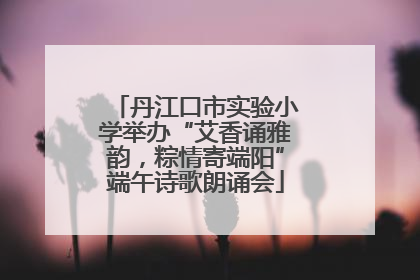 丹江口市实验小学举办“艾香诵雅韵，粽情寄端阳”端午诗歌朗诵会