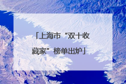 上海市“双十收藏家”榜单出炉
