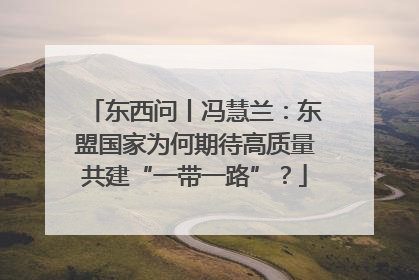 东西问丨冯慧兰：东盟国家为何期待高质量共建“一带一路”？