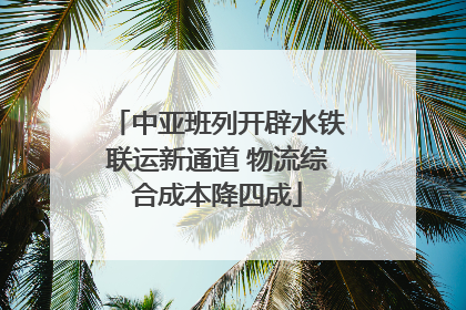 中亚班列开辟水铁联运新通道 物流综合成本降四成