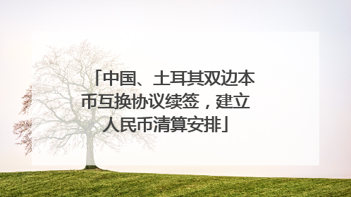 中国、土耳其双边本币互换协议续签，建立人民币清算安排