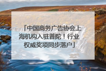 中国商务广告协会上海机构入驻普陀！行业权威奖项同步落户
