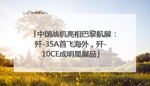 中国战机亮相巴黎航展：歼-35A首飞海外，歼-10CE成明星展品