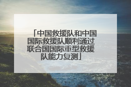 中国救援队和中国国际救援队顺利通过联合国国际重型救援队能力复测