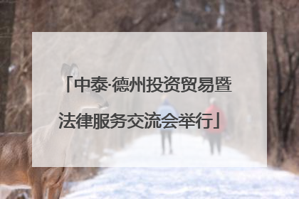 中泰·德州投资贸易暨法律服务交流会举行