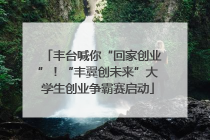丰台喊你“回家创业”！“丰翼创未来”大学生创业争霸赛启动