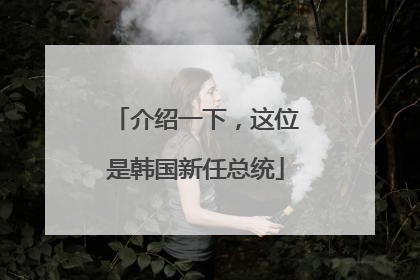 介绍一下，这位是韩国新任总统