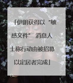 伊朗获得以“敏感文件” 消息人士称行动由被招募以定居者完成