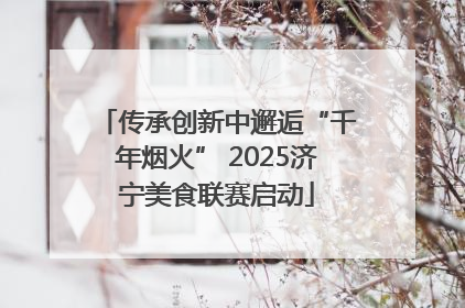 传承创新中邂逅“千年烟火” 2025济宁美食联赛启动