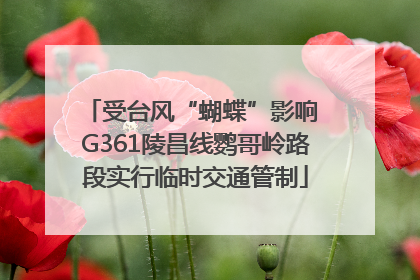 受台风“蝴蝶”影响 G361陵昌线鹦哥岭路段实行临时交通管制