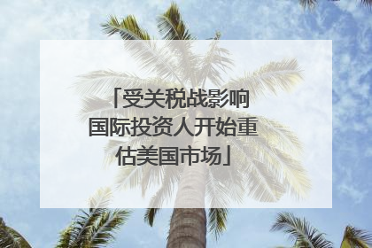 受关税战影响 国际投资人开始重估美国市场